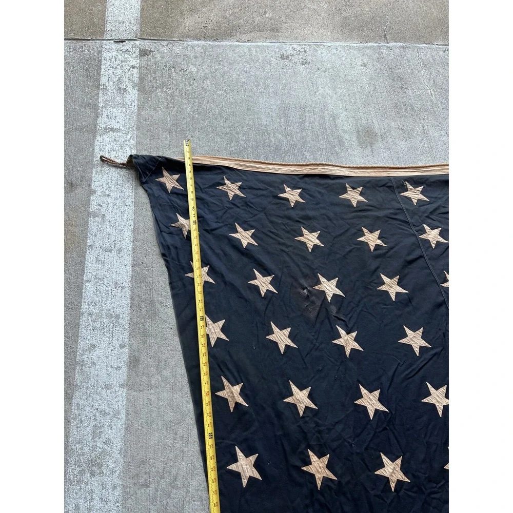 Vintage 48 Star American Flag Large Sewn Stars Stripes Cotton Bunting 8ft x 5ft